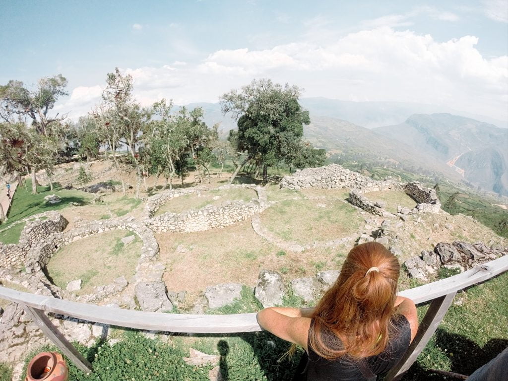 Overlooking Kuelap on our day tour of the ruins