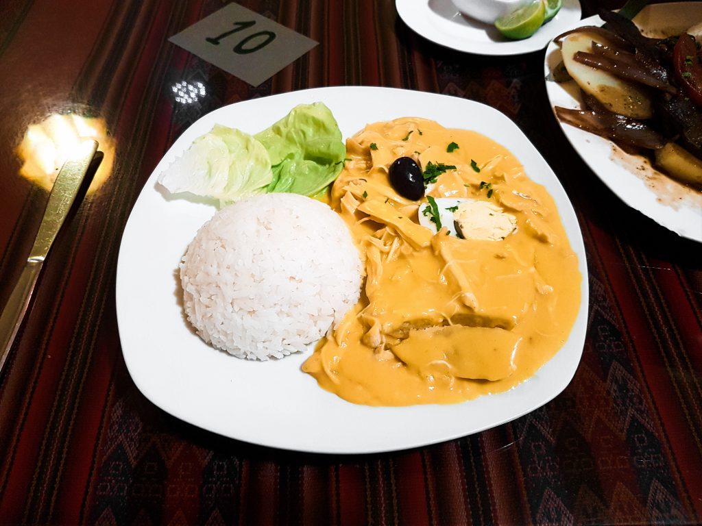 Aji de Gallina at Restaurant Elis