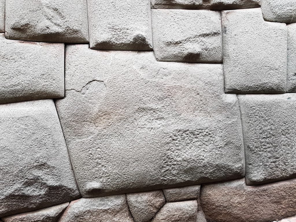 The 12-Angled Stone is found in an alleyway in Cusco