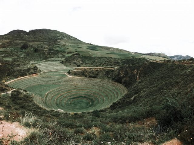 Looking over the agricultural terraces at Moray