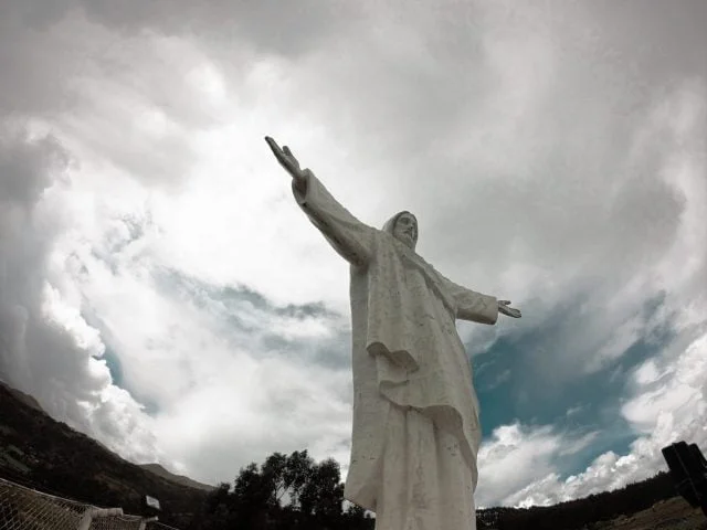 The Cristo Blanco over Cusco