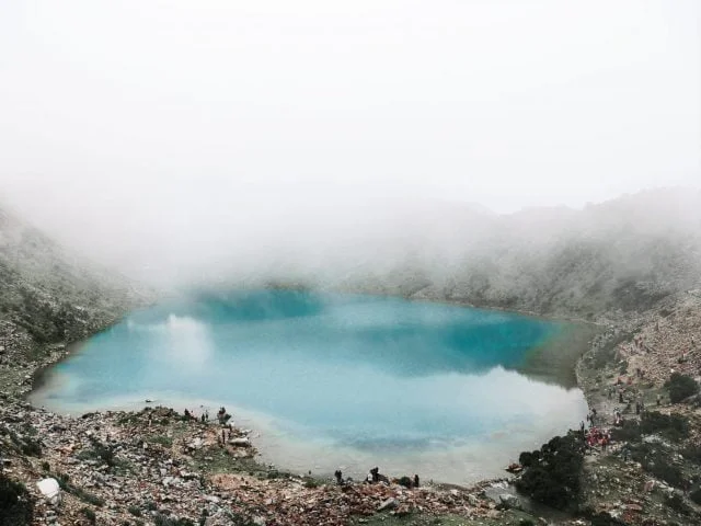 Taking in the views from up above the lake