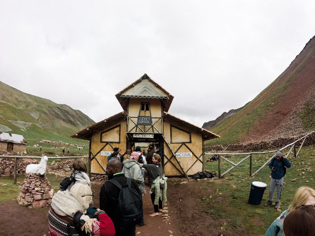 You present your entry tickets at the control station at the base of the hike