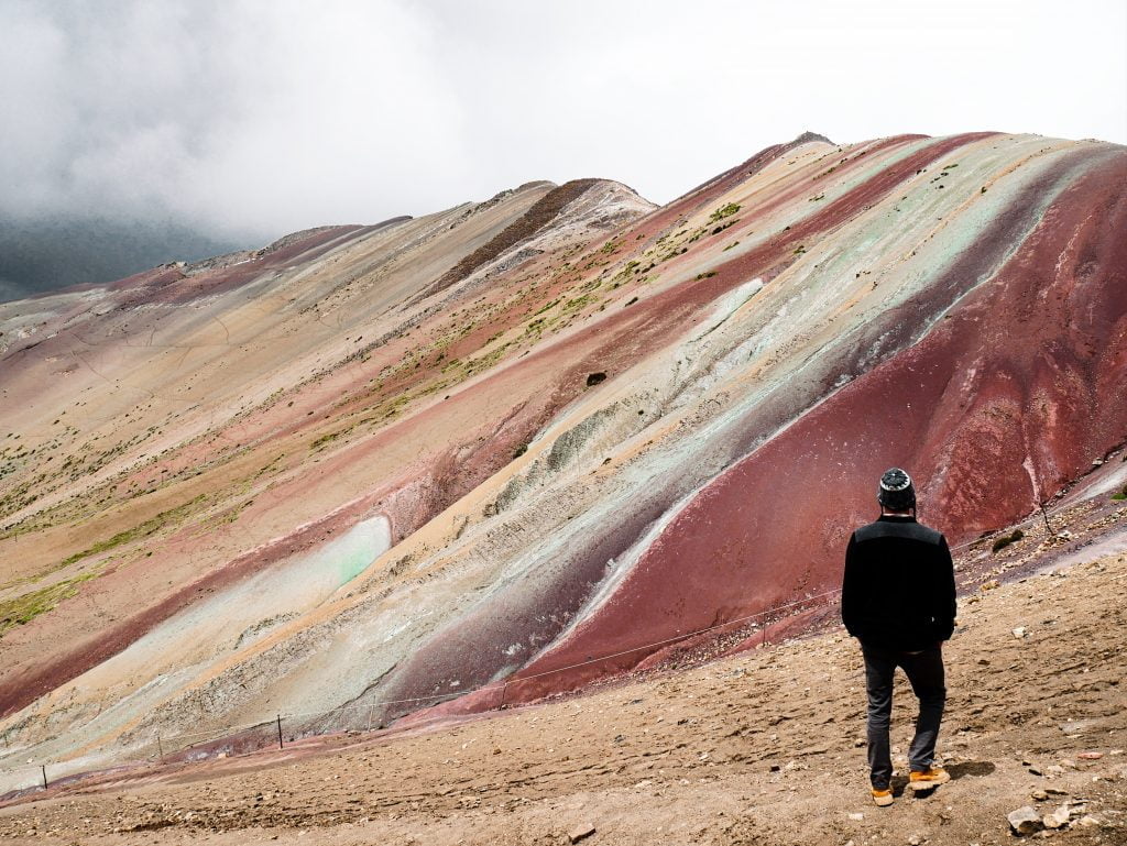 The colorful landscape looks like something from another planet