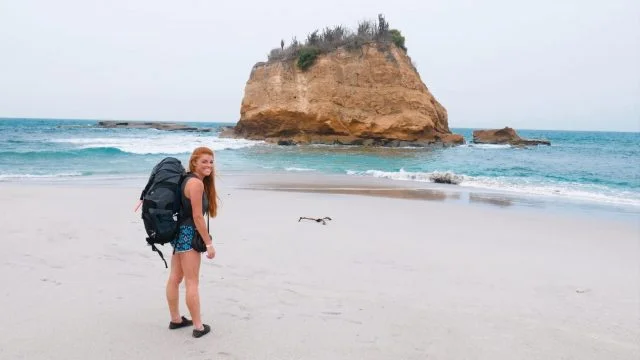 Hiking with our big packs wasn't very enjoyable in the heat!