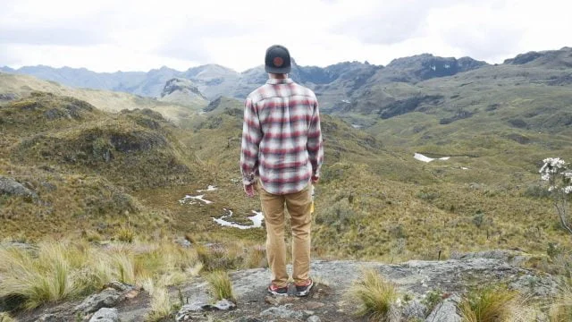 Matt overlooking the beautiful Cajas National Park