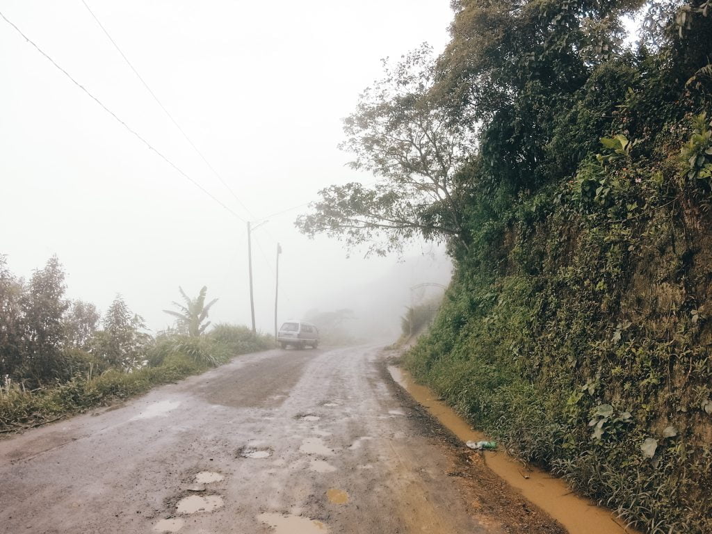 A foggy and rainy day in Coroico