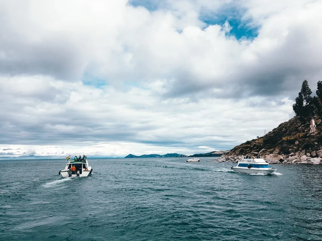 It was a cold and cloudy ride to Isla Del Sol in the morning