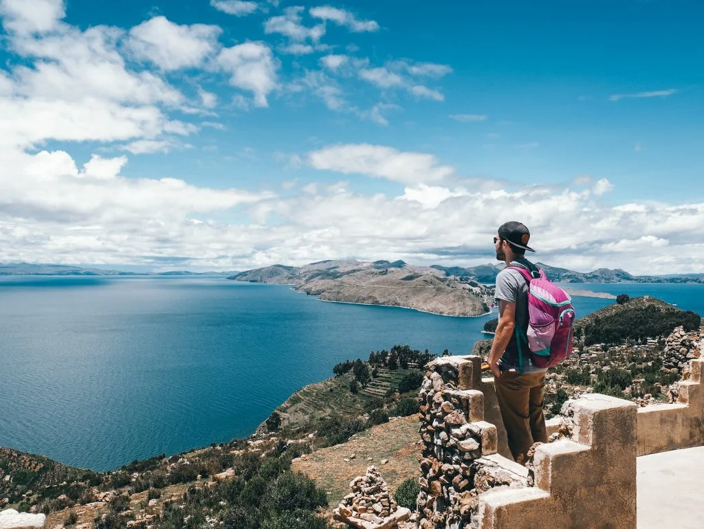Isla Del Sol offers many beautiful views of the Andes
