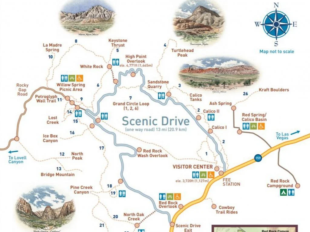 Map from official Red Rock Canyon website