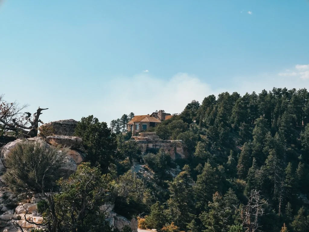 Looking back at the Grand Canyon Lodge