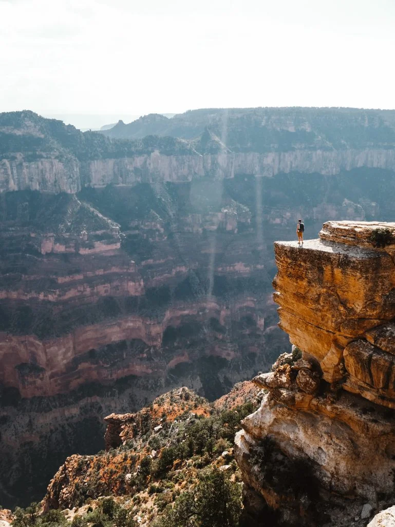 Matt checking out the hazy canyon views