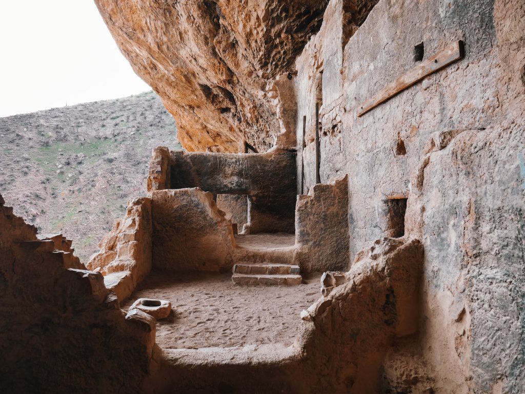 Inside one of the rooms of the Lower Cliff Dwelling