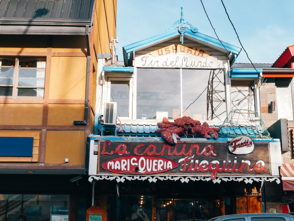 One of the many seafood joints around Ushuaia