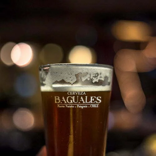 Enjoy a cold beer at Baguales in Puerto Natales