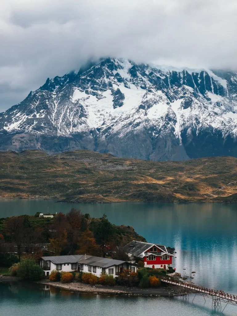 A hotel at Lago Pehoé
