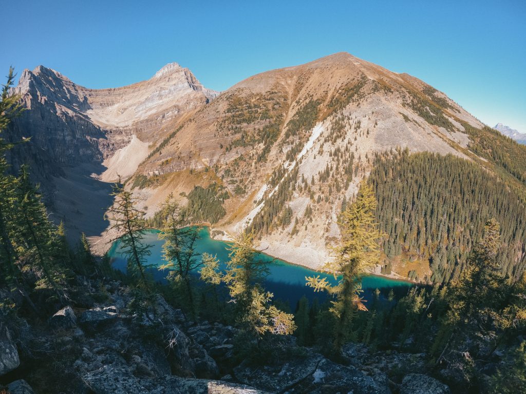 Lake Agnes from atop the Big Beehive