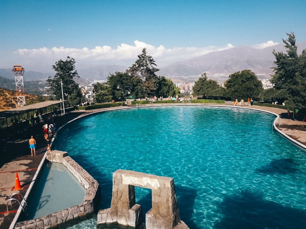 Views over Santiago from the pool - Source: Funicular Santiago