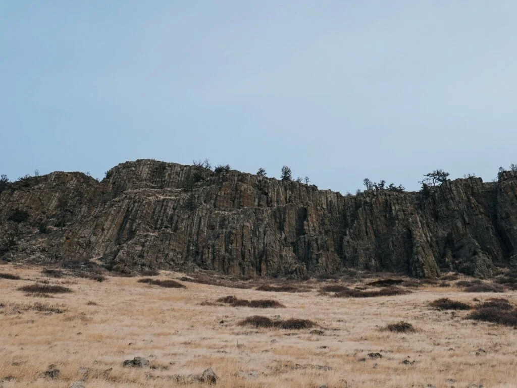 Unique column structures that make up the butte