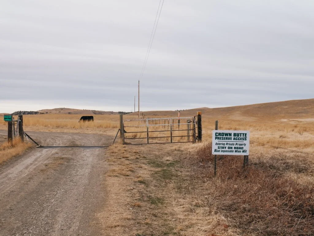 Nature Conservancy signs guiding us to the trailhead