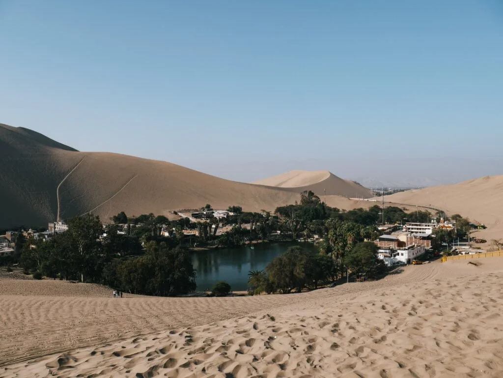 The beautiful Huacachina oasis