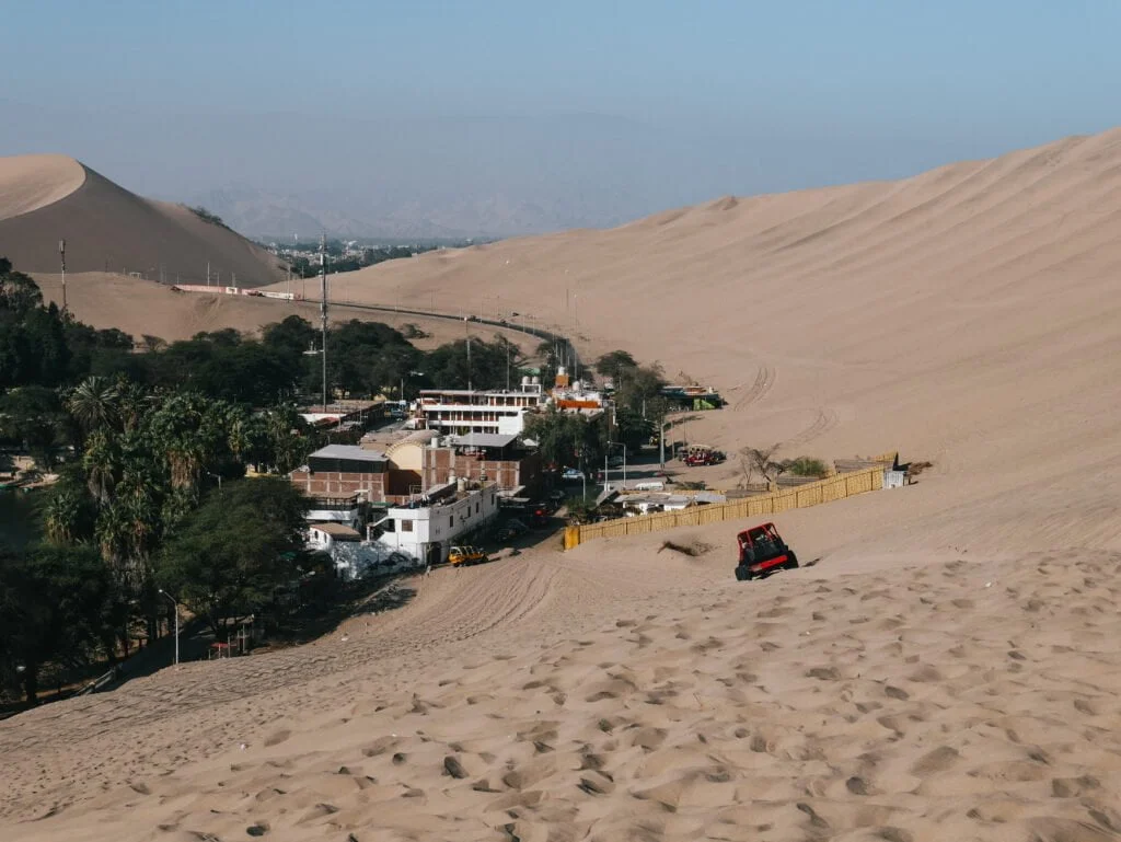 You can see Ica peeking out between the dunes