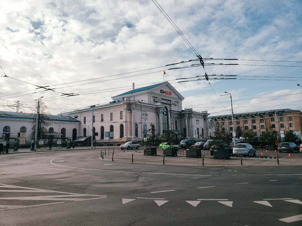 The main train station in Vilnius