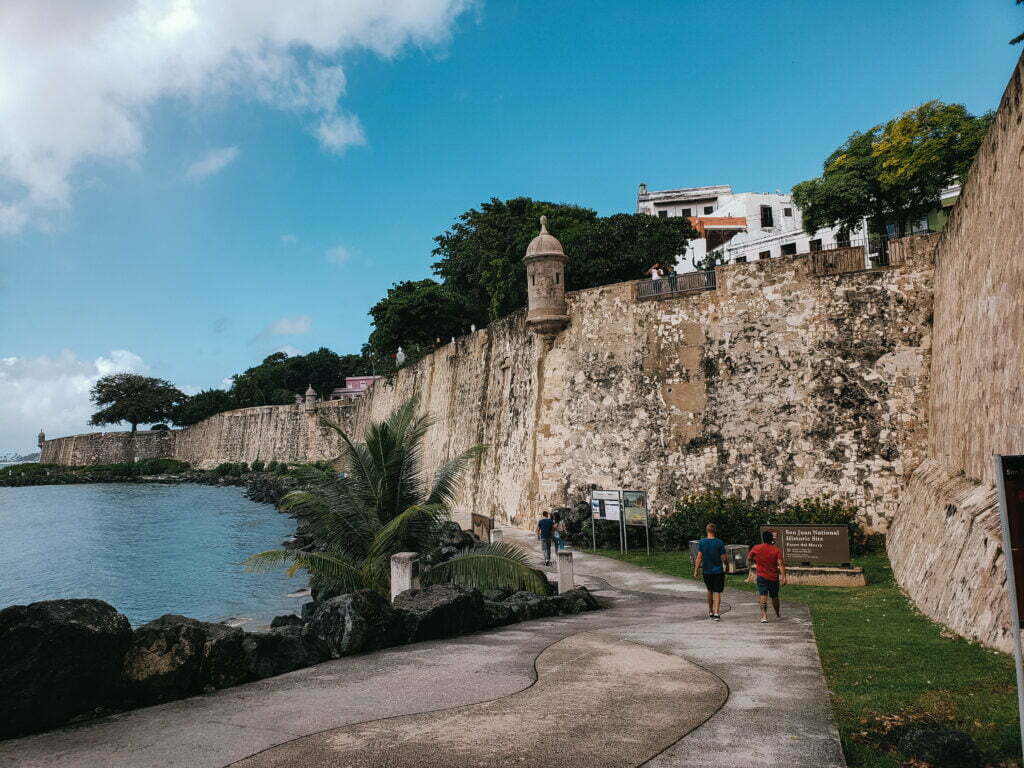 The picturesque Paseo del Morro just outside the San Juan Gate