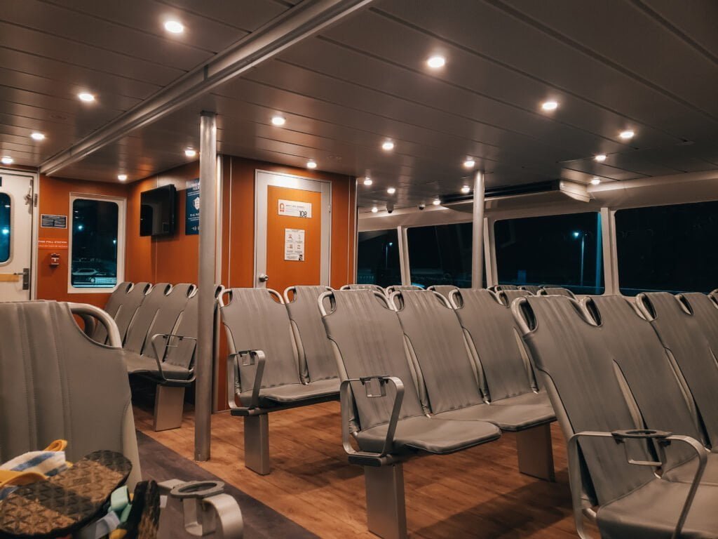 Aboard the ferry to Culebra Island before the sun came up