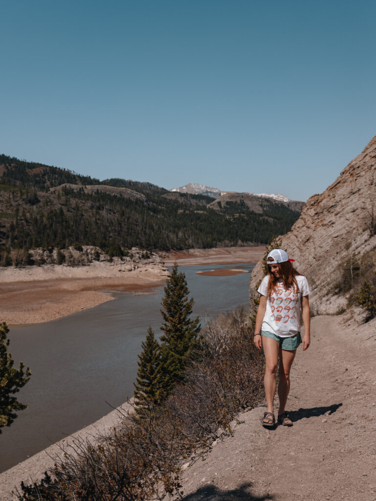 Lower water levels on a day when we hiked here in the late spring