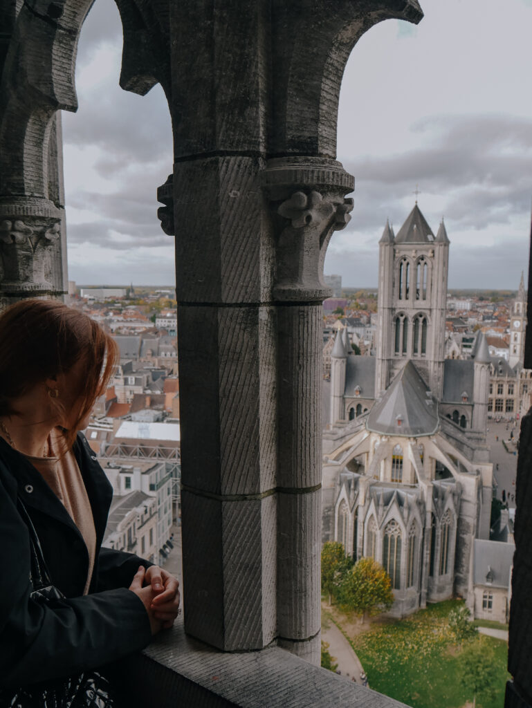 Taking in the views of Ghent