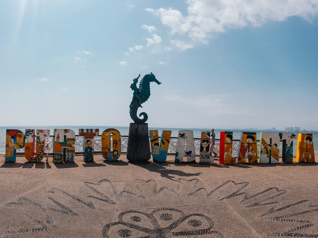 The Puerto Vallarta letters along the Malecón