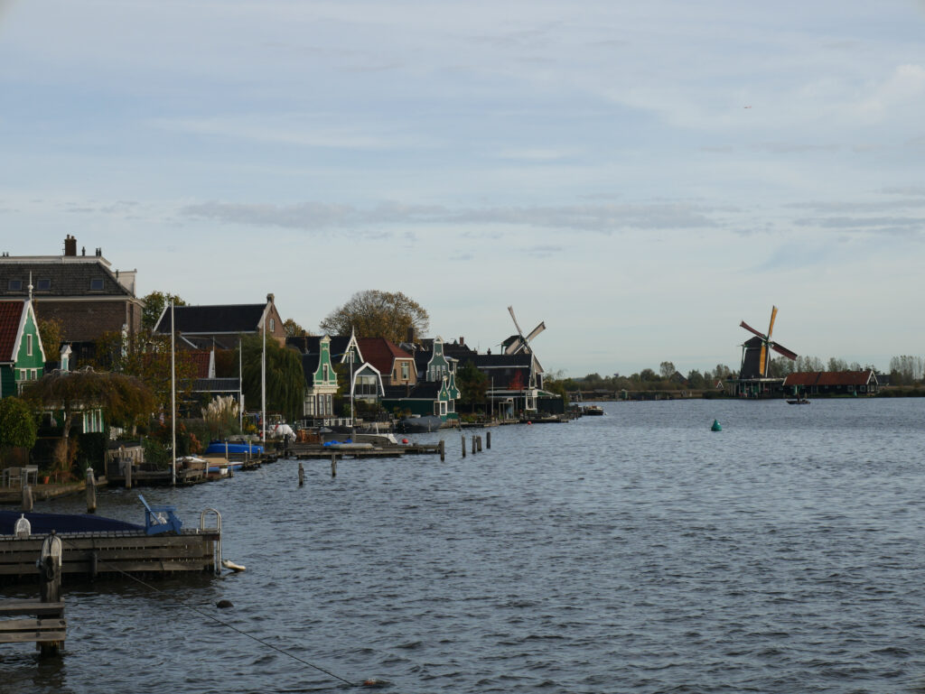 The view from the bridge connecting the Zaanse Schans area and Zaandam