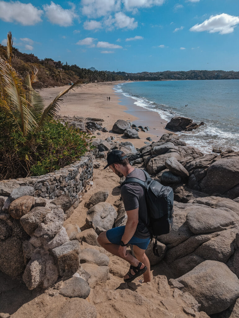 A quieter atmosphere at the far end of Playa Sayulita