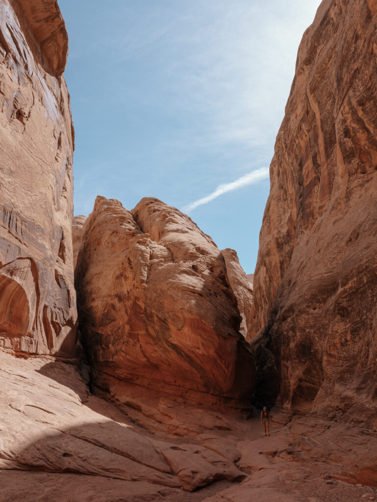 Towering cliffs in Little Wild Horse Canyon