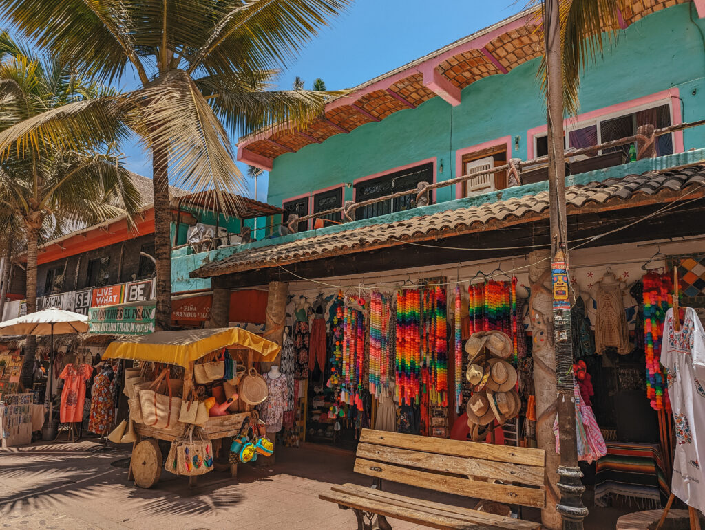 Colorful souvenir shops