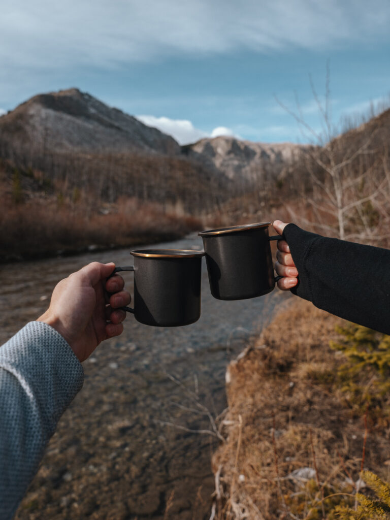 Enamel mugs - camp kitchen