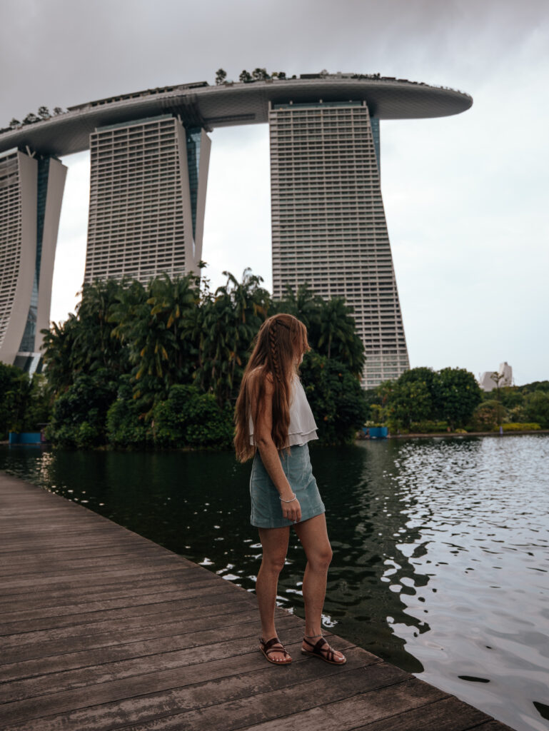 Looking over Marina Bay Sands from Gardens by the Bay