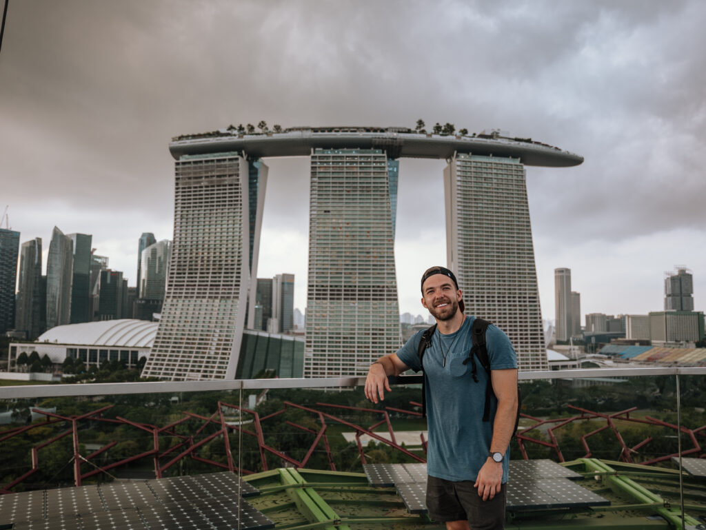 Taking in the Singapore views from the Supertree Observatory