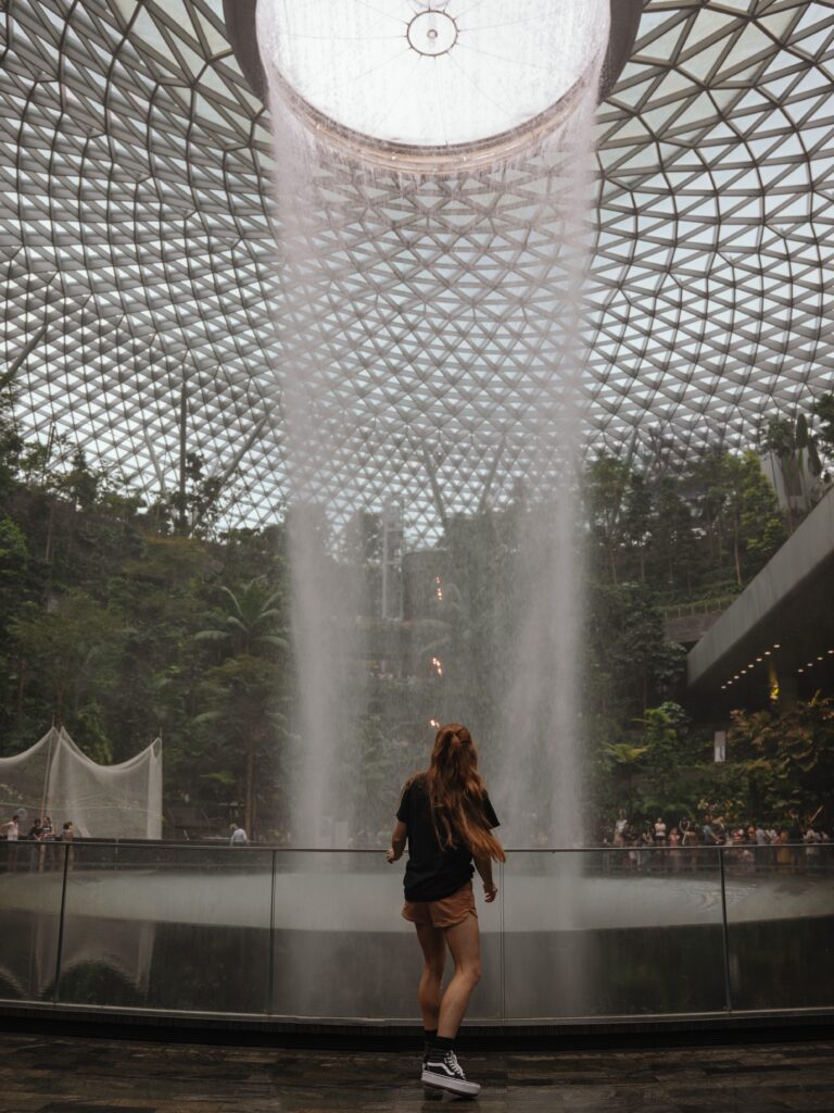 The Rain Vortex - perhaps the most famous sight in Changi