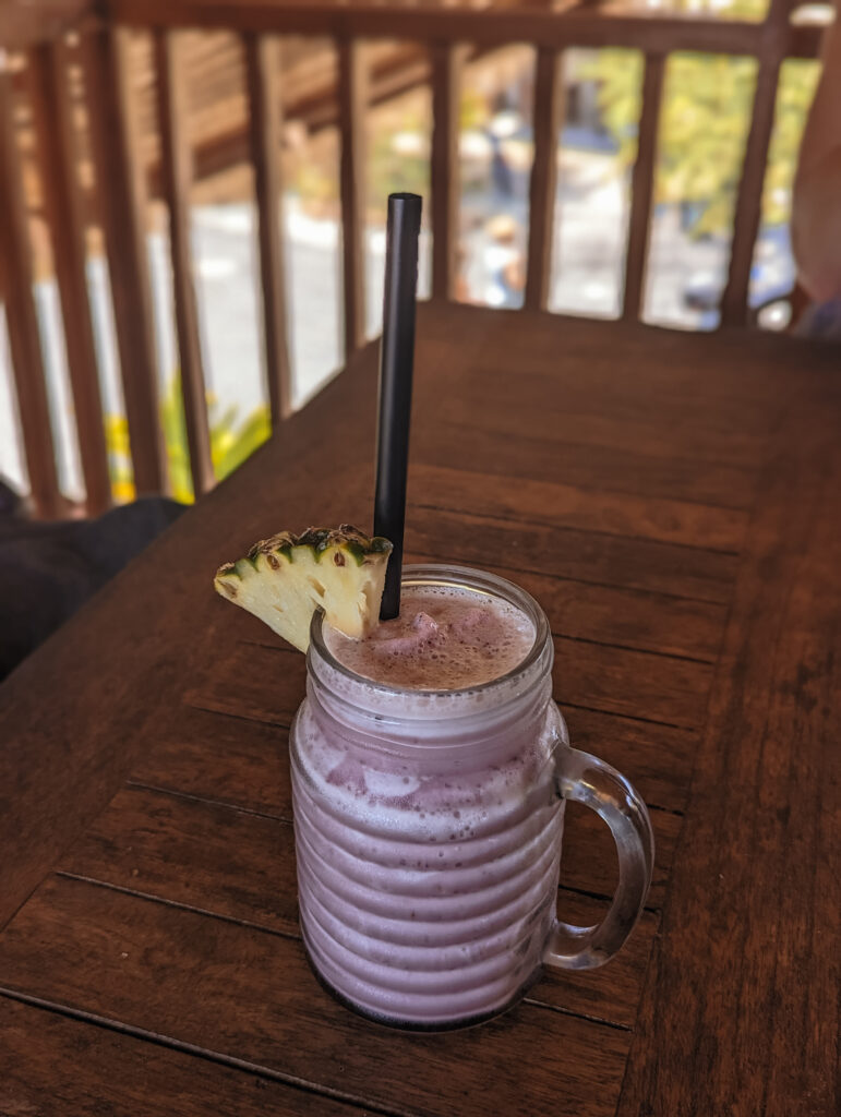 A refreshing smoothie really hit the spot after being in the sun for much of the day