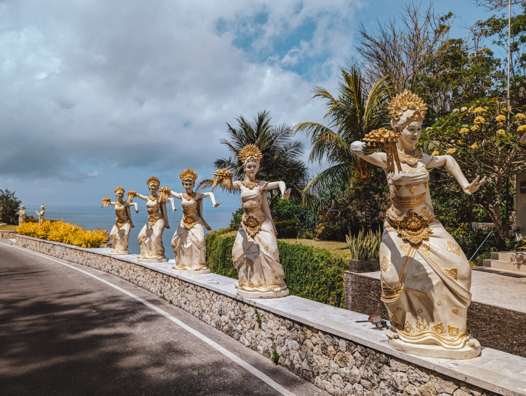 Statues along the road down to Melasti Beach
