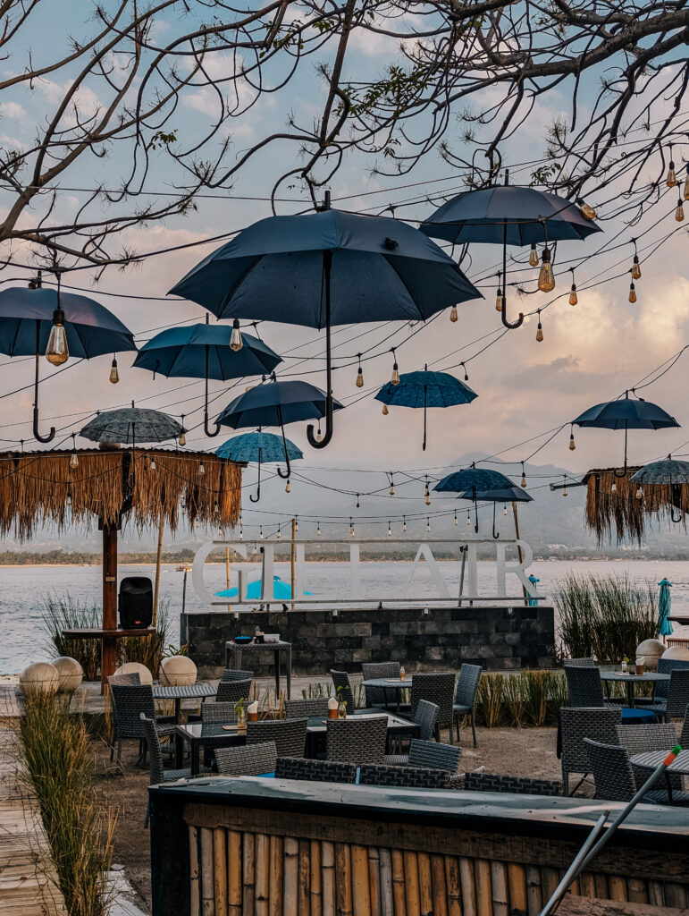 One of the many beachfront restaurants - Gili Air Guide