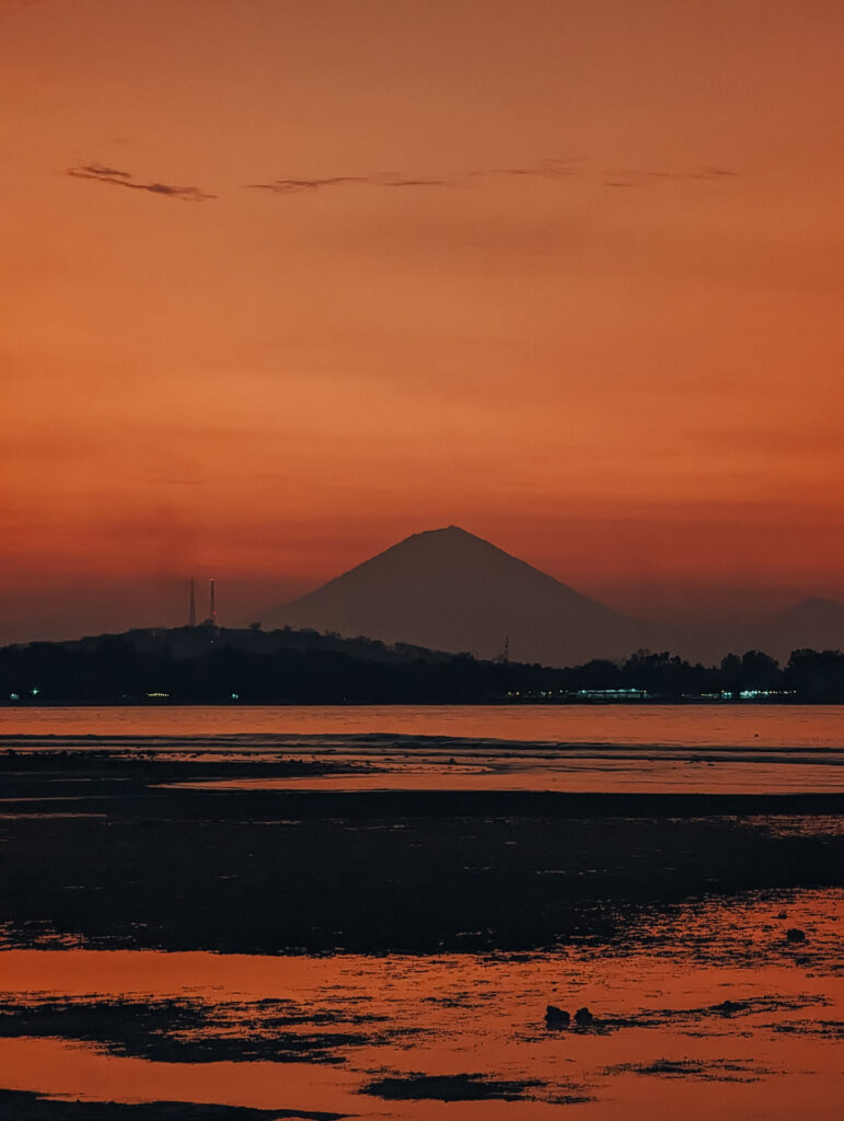 Volcano views at sunset