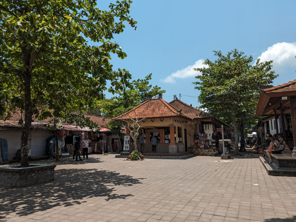 The market area near the temple