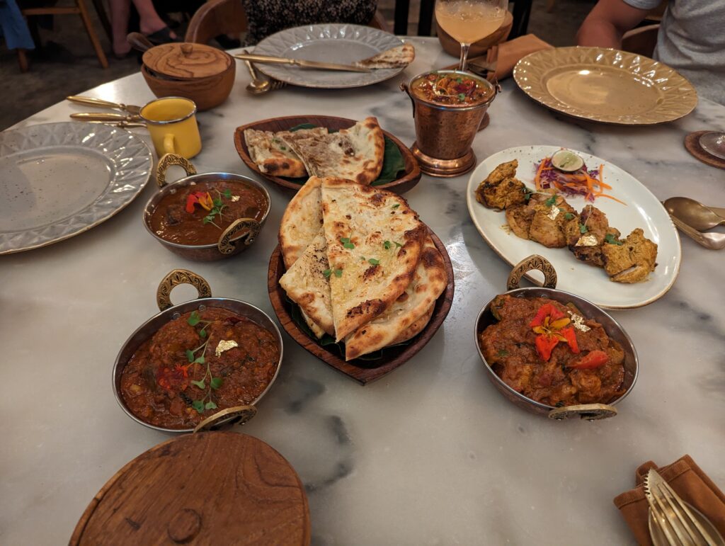 A delicious Indian dinner