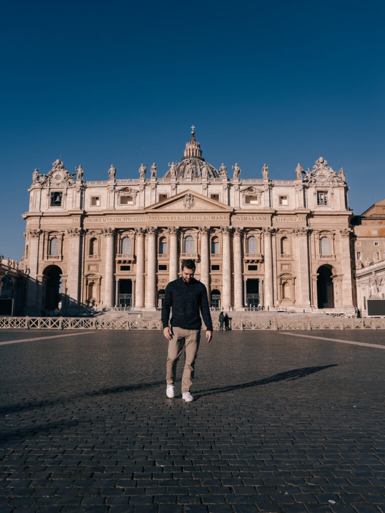 Matt in front of St. Peter's Basilica
