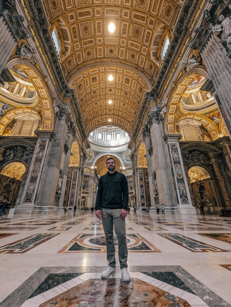 Matt inside St. Peter's Basilica