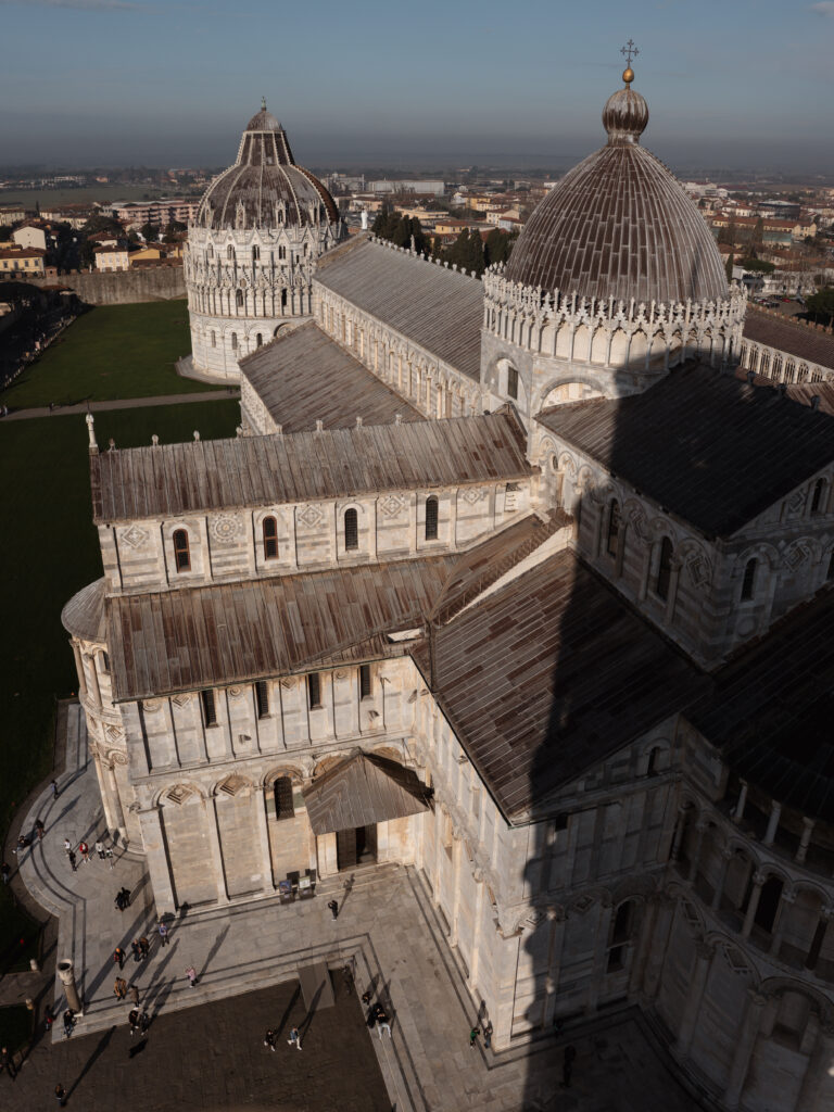 Views from the top of the Leaning Tower of Pisa