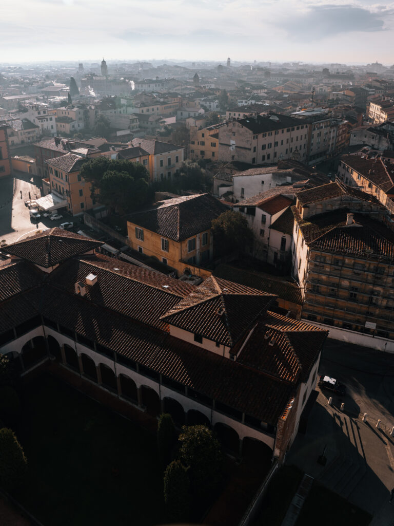 Views from the top of the Leaning Tower of Pisa